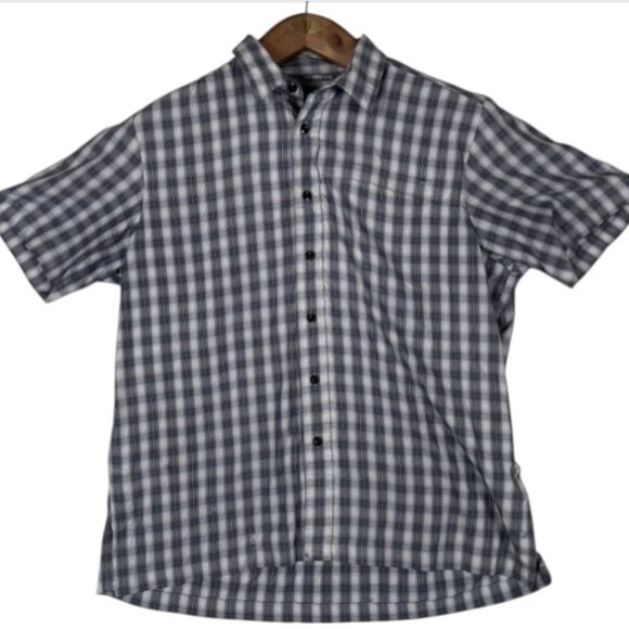 Men's 5.11 Tactical Gray Black Plaid Conceal Carry Button Snap Shirt - XL - Picture 1 of 12
